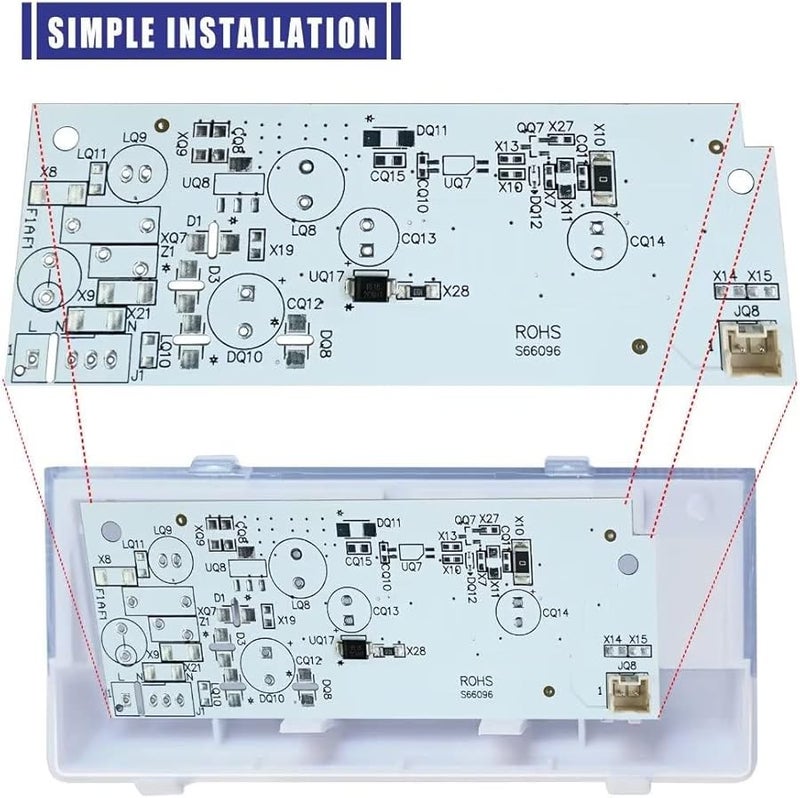 لوحة ضوء LED لثلاجات كينمور الموديلات 10651729410 10651792410 10651792411 - Image 2